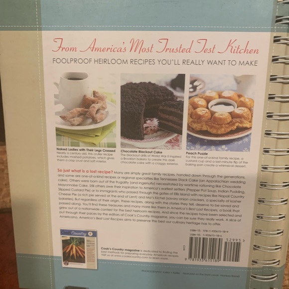 America's Best Lost Recipes Cookbook - Blue and White - Picture 3 of 4